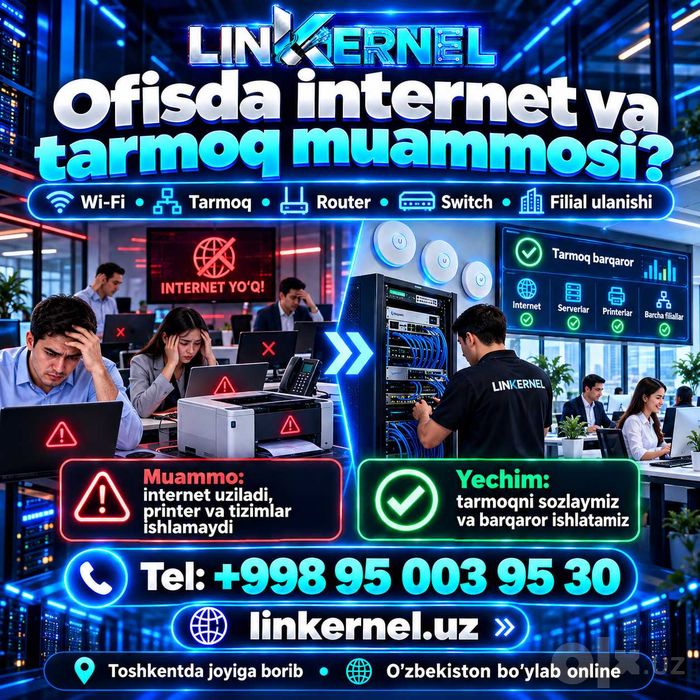 Server, tarmoq va IT infratuzilma xizmatlari