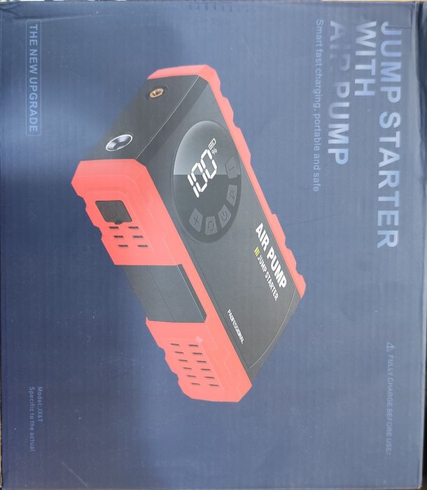 Pover bank avto jump starter with air pump