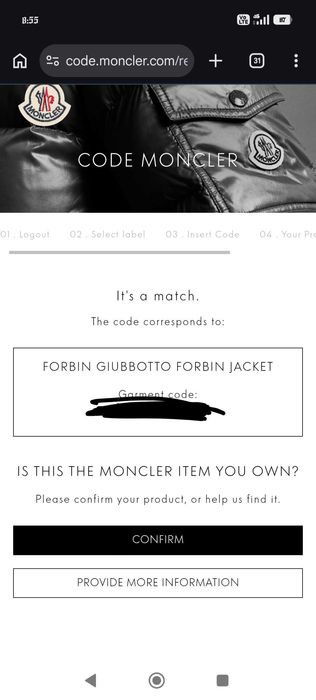 Jacheta Moncler Forbin Giubbotto/Doudoune Légère - Autentic
