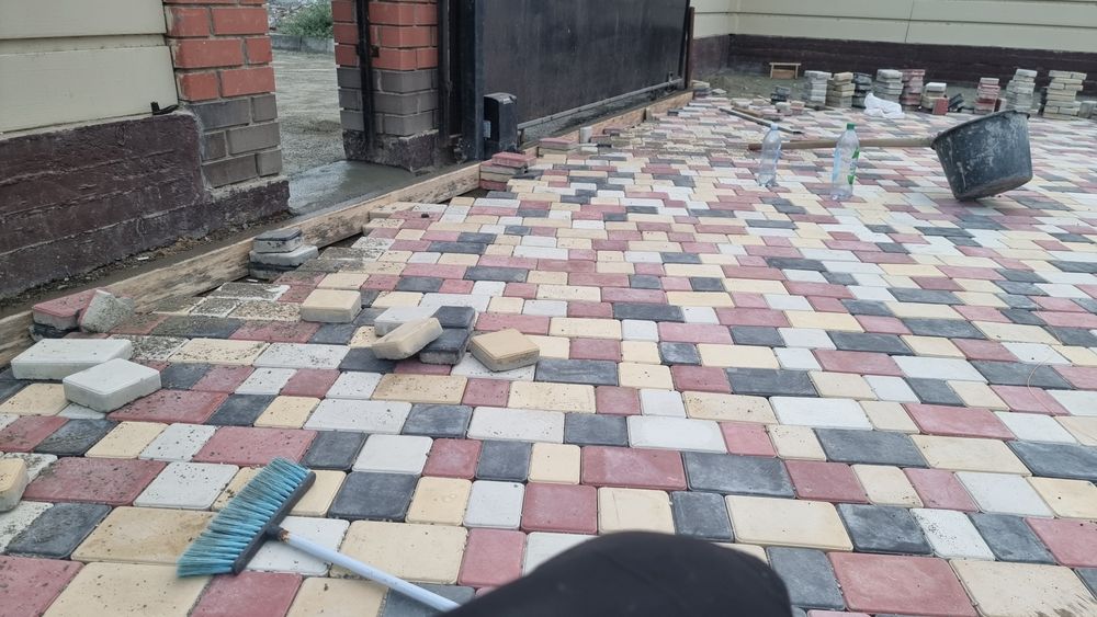 Укладка Брусчатка Стяжка делаем