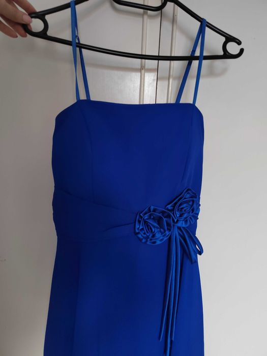 Рокля подходяща за повод, шаферска рокля, размер XS/S, турско синьо