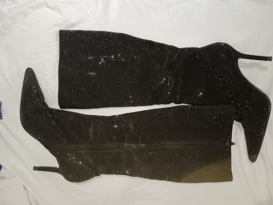 Сапоги ZARA со стразами
