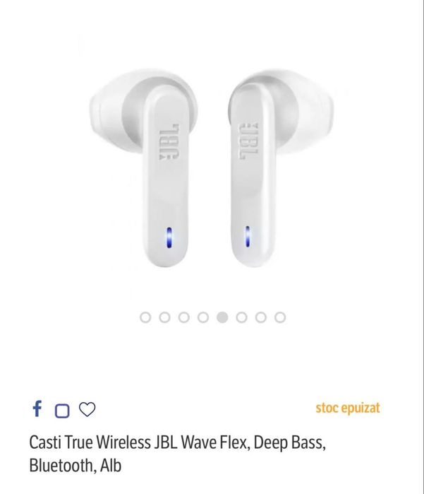 Căști Wireless JBL Wave Flex Deep Bass Bluetooth