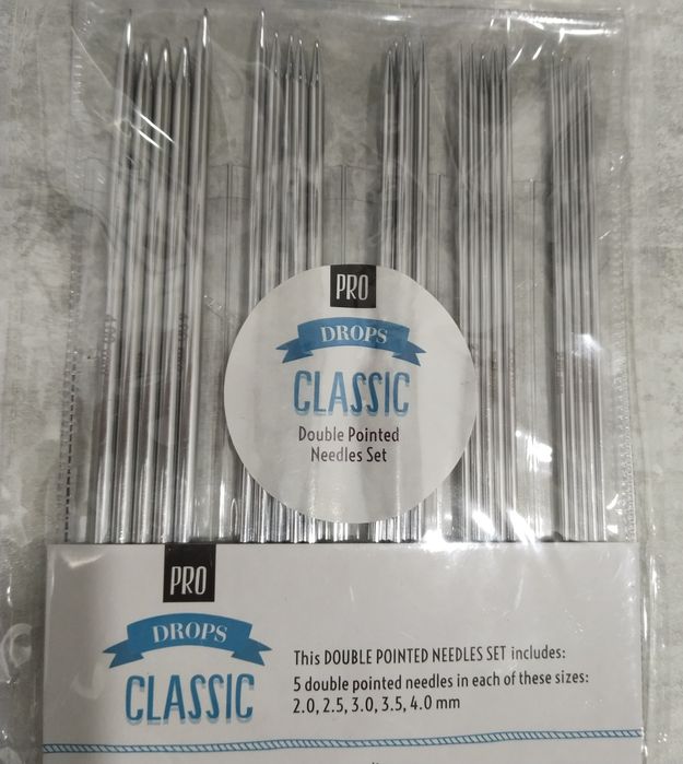 Спицы съёмные, чулочные KnitPro KARBONZ, Drops