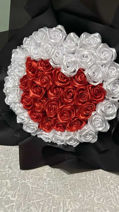 Цветы атласных лента 51 шт