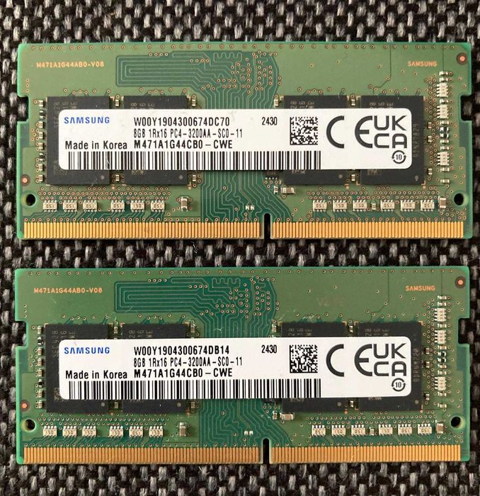 Kit ram laptop 16 GB DDR4 3200 MHz Samsung - 300 lei