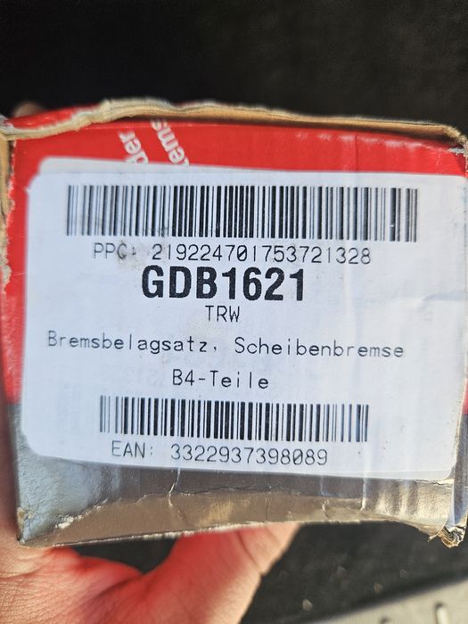 Plăcute frână spate, noi, TRW