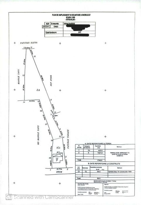 Teren intravilan suprafata 1700mp, utilitati pe teren , super privelis