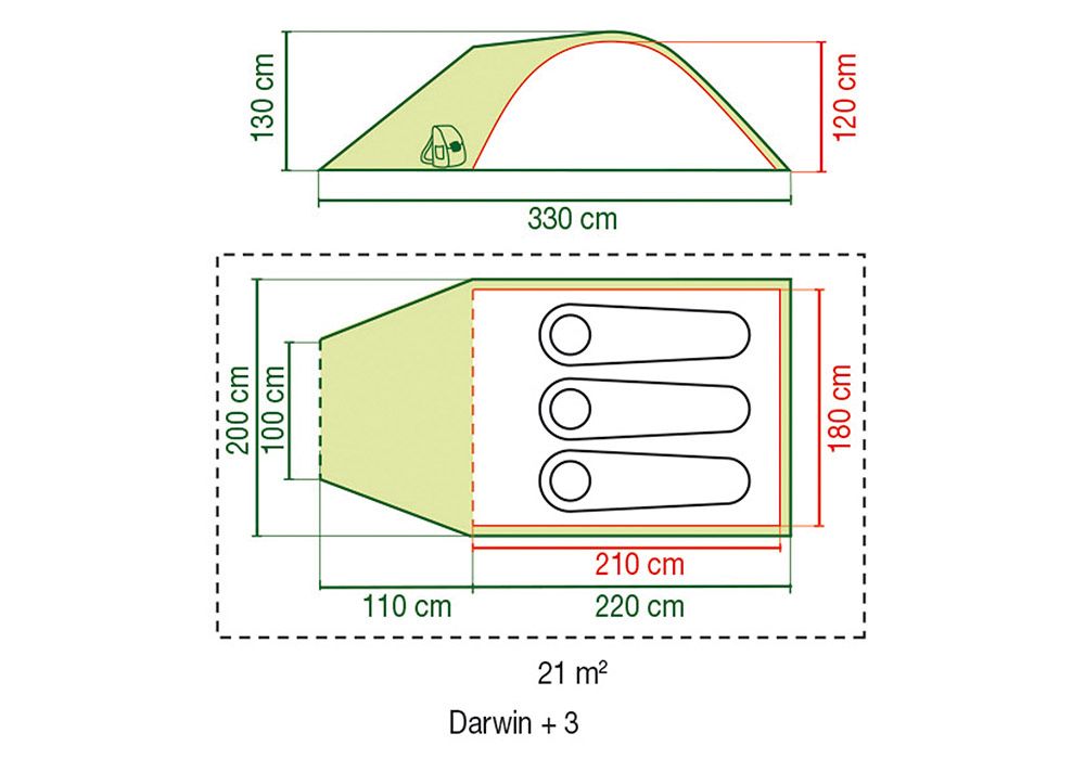 палатка coleman darwin 3 plus
