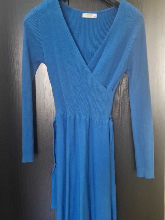 Rochie tricot cu maneca lunga