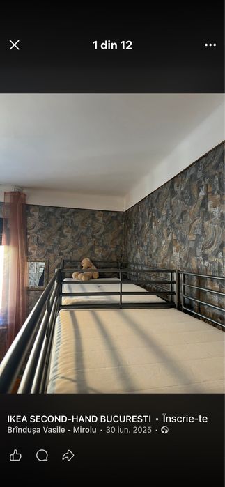 Paturi IKEA metalice supraetajate