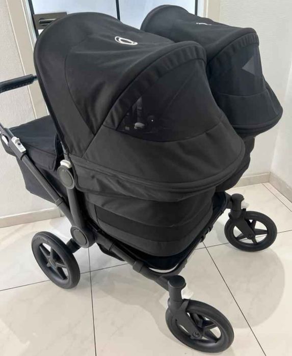 Carucior gemeni bugaboo donkey 5  set 3in1 cu scaune auto