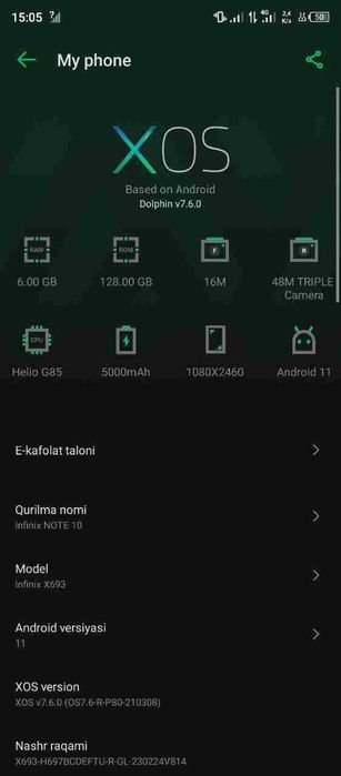 Infinix Note 10 6/128