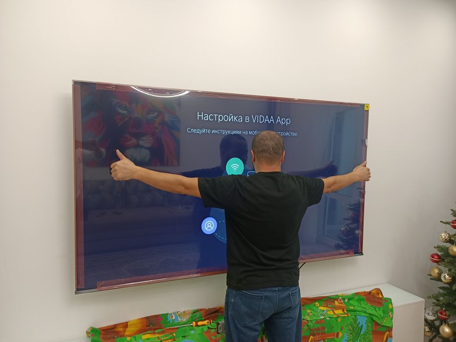 Установка тв навеска телевизор