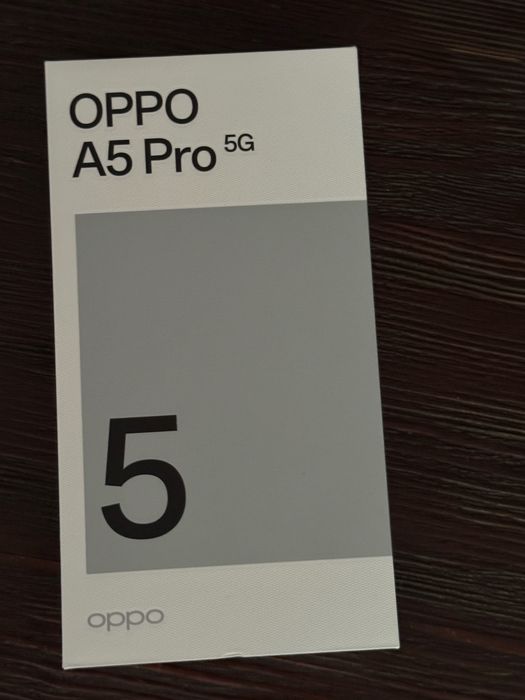 0PPO A5 pro  5 G  8 ram 256GB . Нов не използван само е отворен да се види , закупен 17.07.2026г