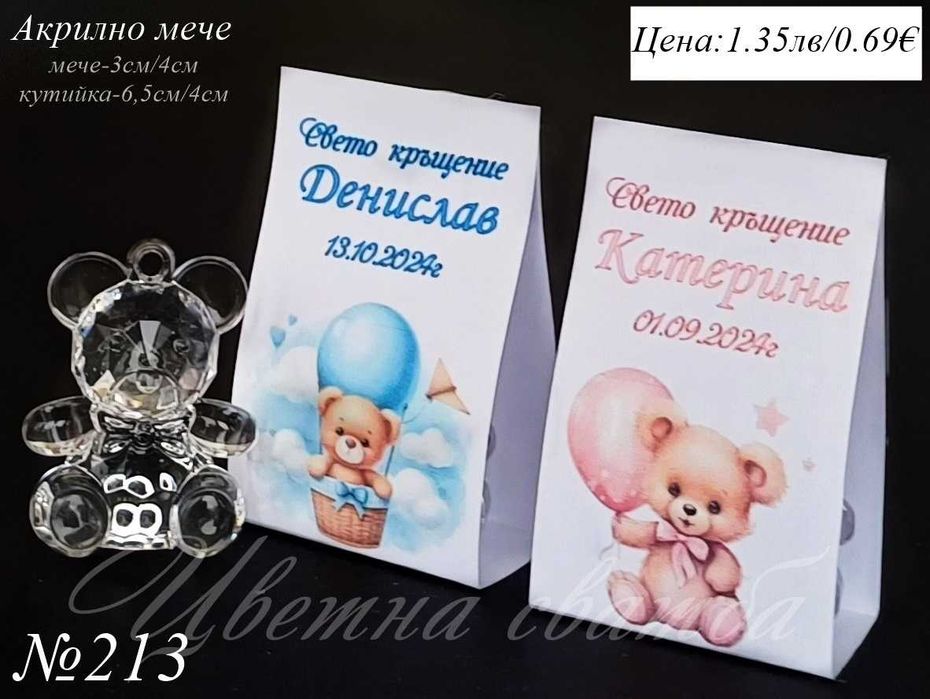 Подаръчета за кръщене- ангелче, подаръци за гости за кръщене