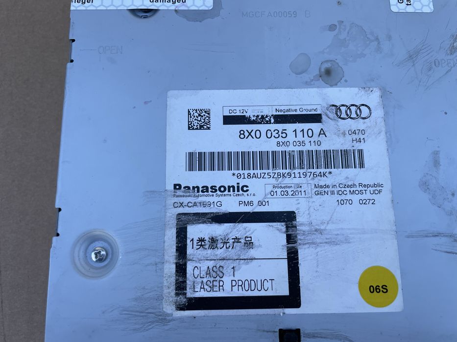 Magazie Cd Audi A1 A3 A4 A5 A6 A7 Q3 Q5Q7 A8 8x0035110A