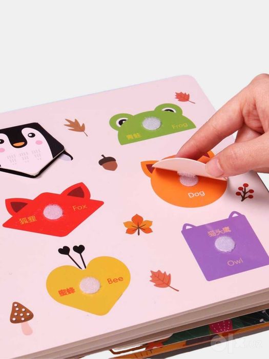 Развивающая книга Busybook, Монтессори на липучках бизибук | Busy book