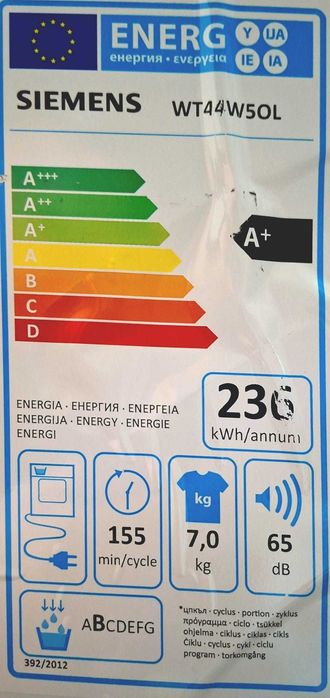 Vand uscator rufe Siemens in stare perfecta