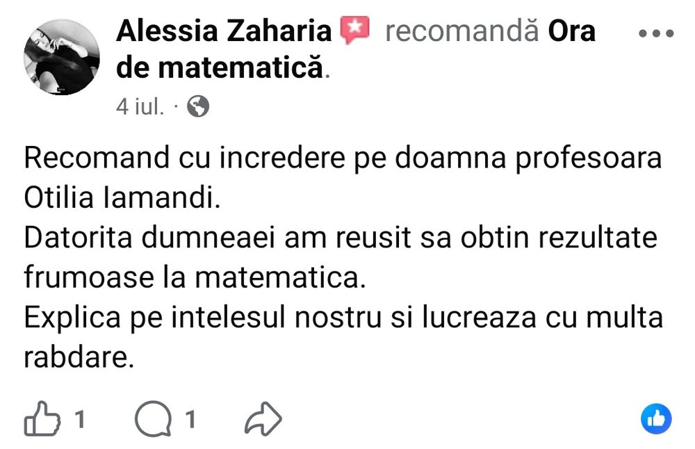 Meditații/cursuri matematică