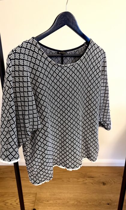 Massimo Dutti Блуза с широк 3/4 ръкав и ресни