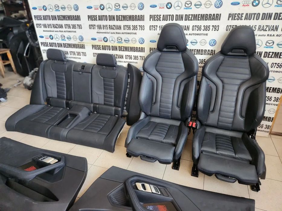Interior Complet Bancheta Tapiterie Scaune M Pack Rabatabile Volan Stanga Bmw M2 G42 Originale Ca S