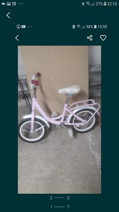 Велосипед  детскии  детскии  транспорт