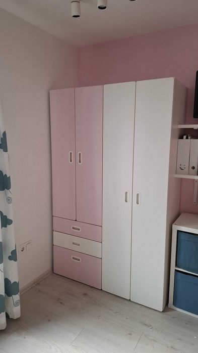 Детски гардероб IKEA STUVA – цвят розово и бяло – като нов