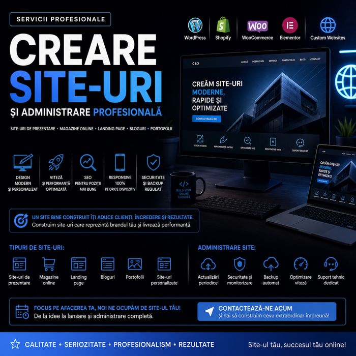 Creare site-uri Profesionale Moderne pentru business
