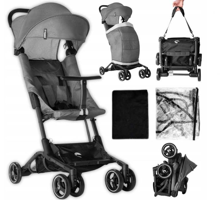 Carucior sport ultracompact Kidnort Snopetrel Grey