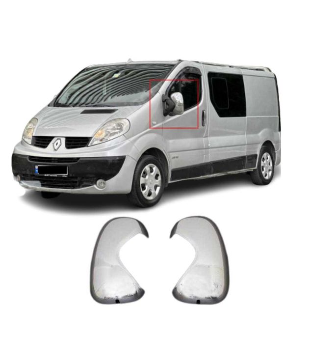 Хромирани Капаци за Огледала Renault Trafic 2001-2014 Рено Трафик Хром