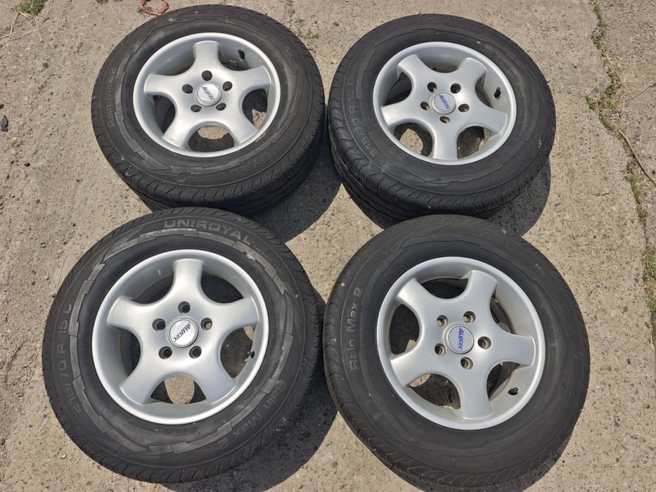 Jante aliaj Alutec Germany 5x118, 7jx15, ET60 cu anvelope vara 215/70/15C, Uniroyal Rain Max 2, profil 8 mm