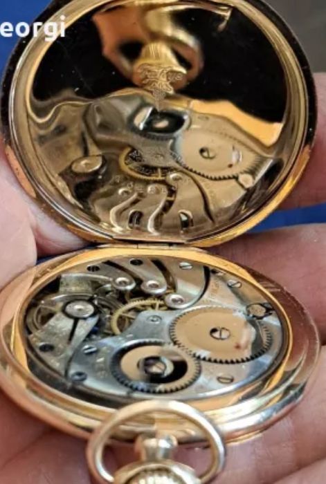 Златен джобен часовник Longines