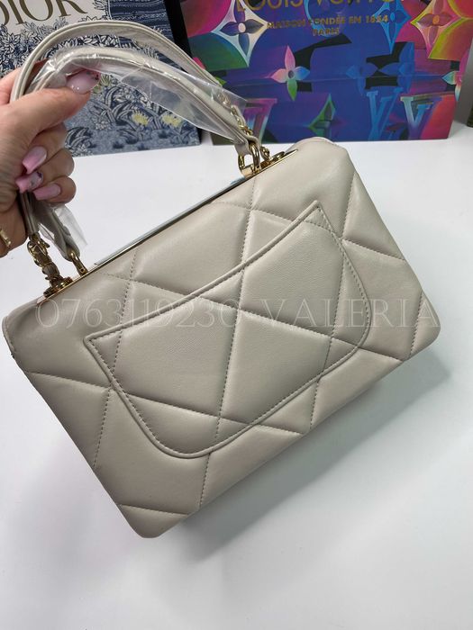 Geanta CHan3I - Trendy Coco Top Handle Ivoire