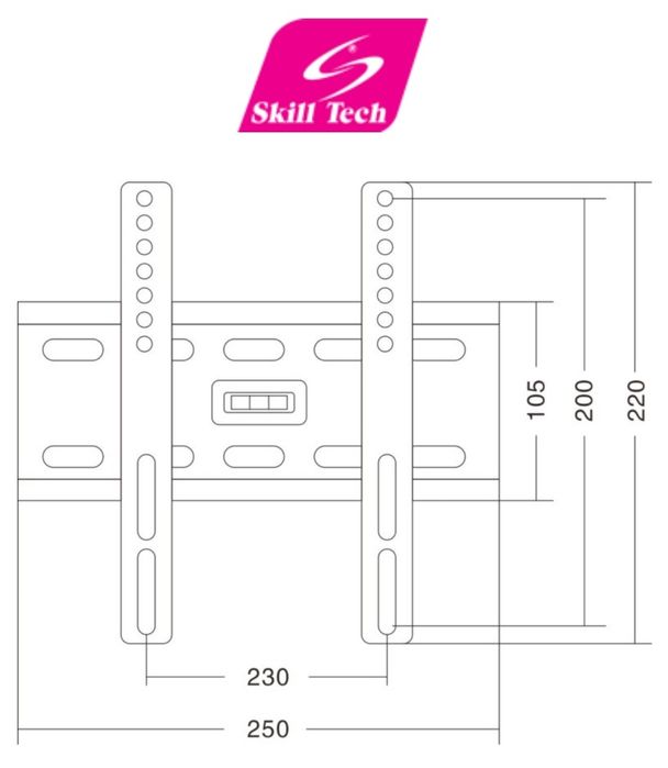 Кронштейн плоский до до 43" до 45кг. Skilltech SH20F крепление оптом