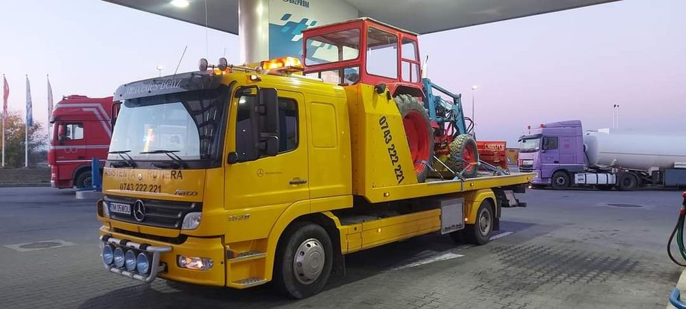Transport utilaje Timisoara,  Tractari auto Timișoara Autostrada A1, slep, platforma,