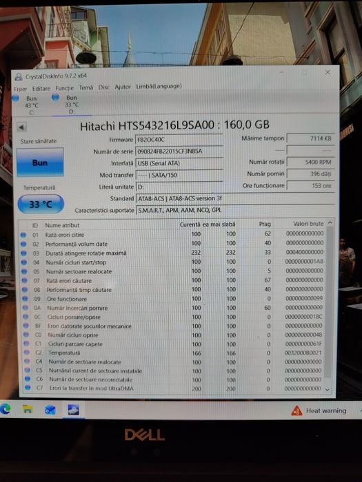 Hdd Hitachi 160 GB, health 100% și un Toshiba de 250 gb