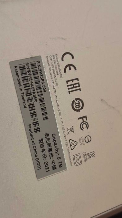 HDD LaCie 5TB; USB-C; USB 3.0; Aluminum enclosure; MoonSilver