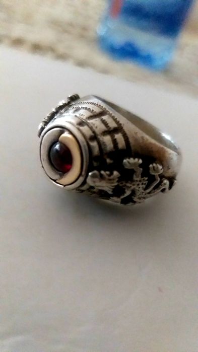 Vand inel ghiul din argint cu aur