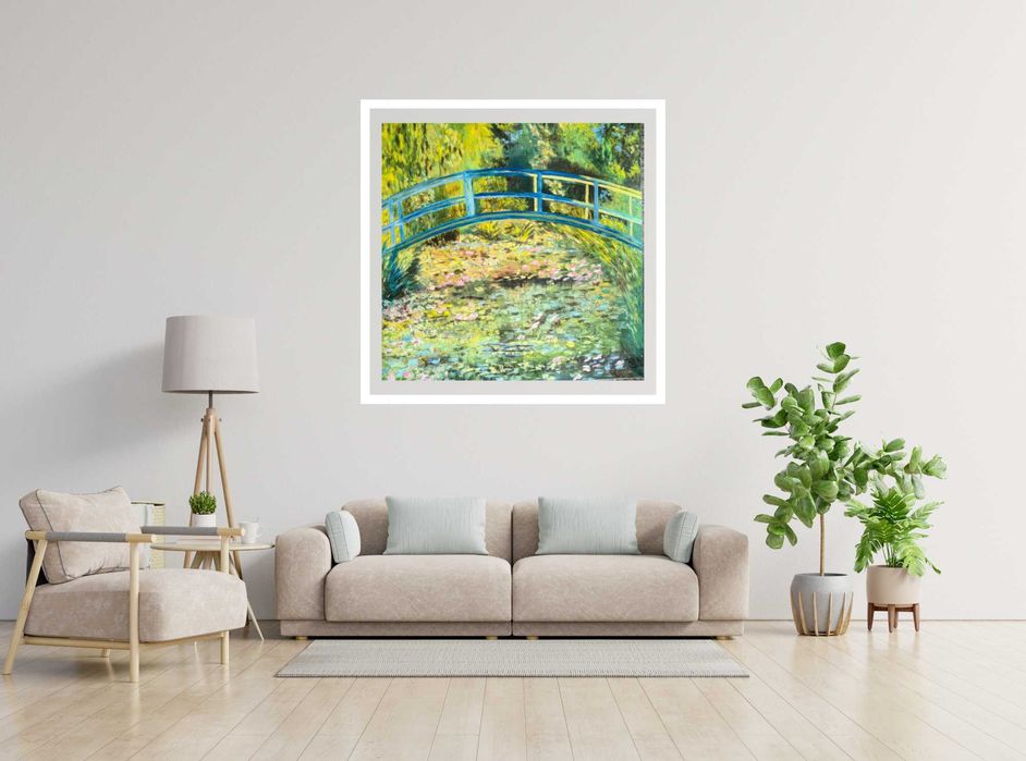 Vand tablou - inspiratie Claude Monet - Nuferi 80x80 cm