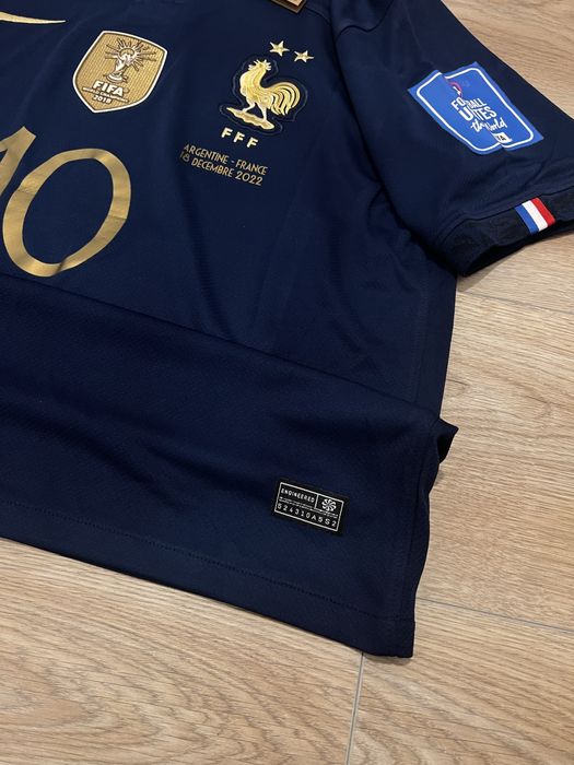 Tricou de Fotbal Nationala Frantei World Cup 2022 Mbappe 10 Marime L