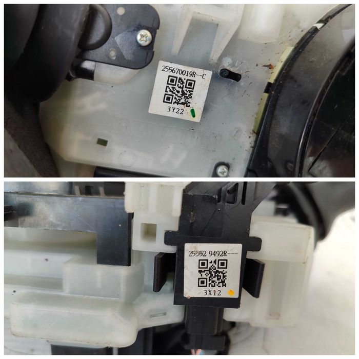 Ansamblu manete comenzi volan + spiră Renault Scenic III 255529492R 2014 / [2009-2016] / (5B3)