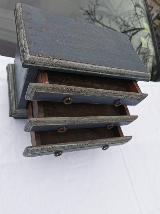 Mini comodă bijuterii Shabby chic din Lemn masiv