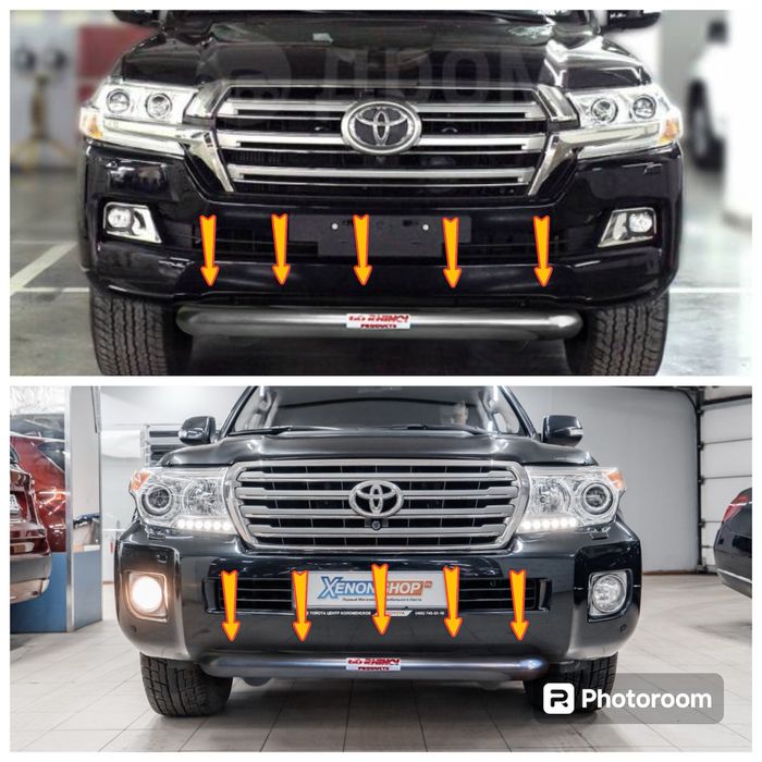 Защита бампера на Toyota Land Cruiser 200