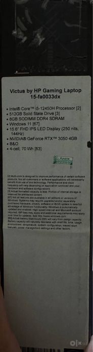 Victus RTX 3050.