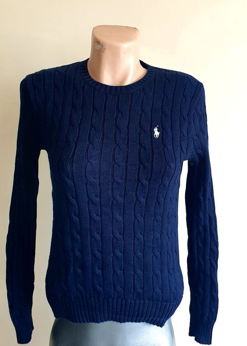 POLO Ralph Lauren Cable Pima Cotton  S НОВО! ОРИГИНАЛ! Дамски Пуловер!