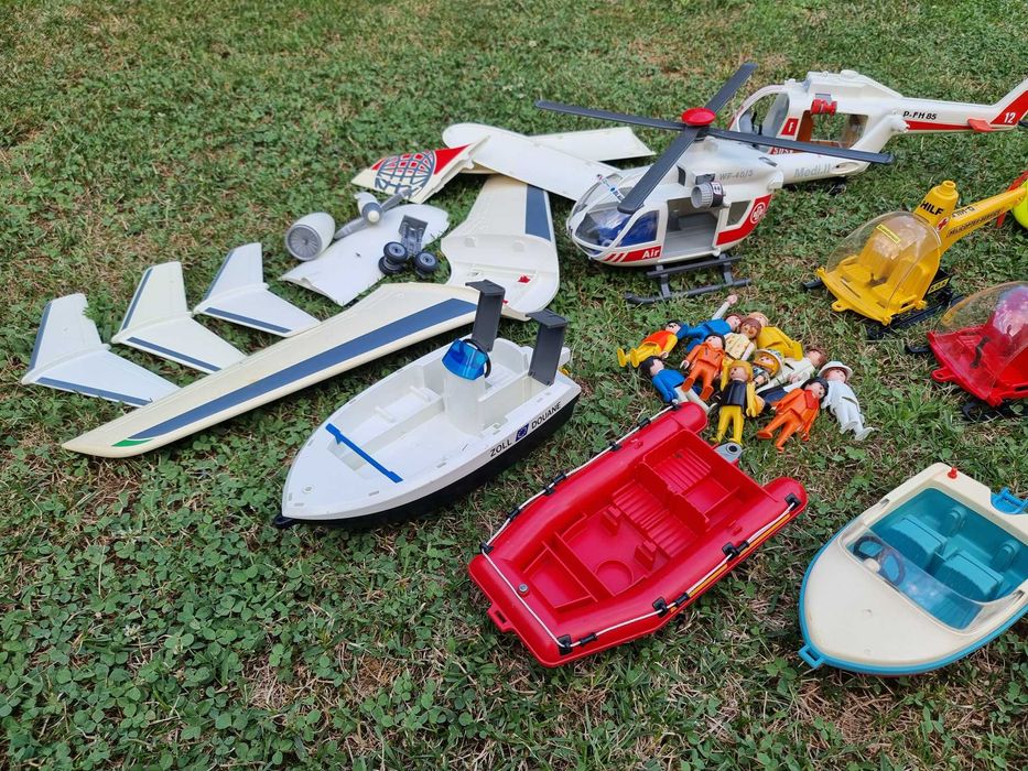 Lot jucarii Playmobil, barci, elicoptere