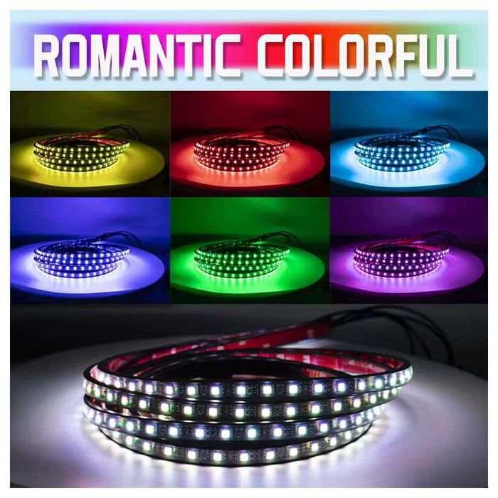 RGB LED Ленти за Под Купето на Автомобил APP 90/120 см Neon 12V