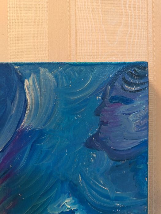 Абстрактна картина масло върху ленено платно размери 40/50 см.