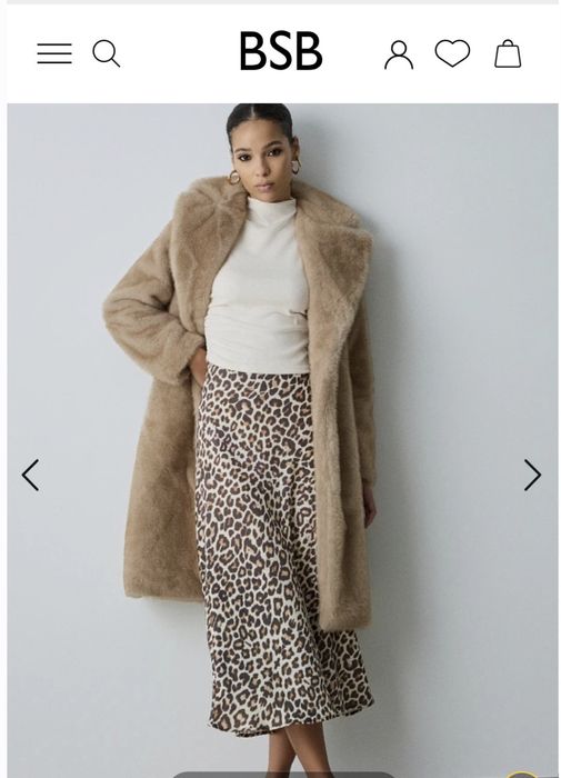 BSB дълго палто изкуствен косъм